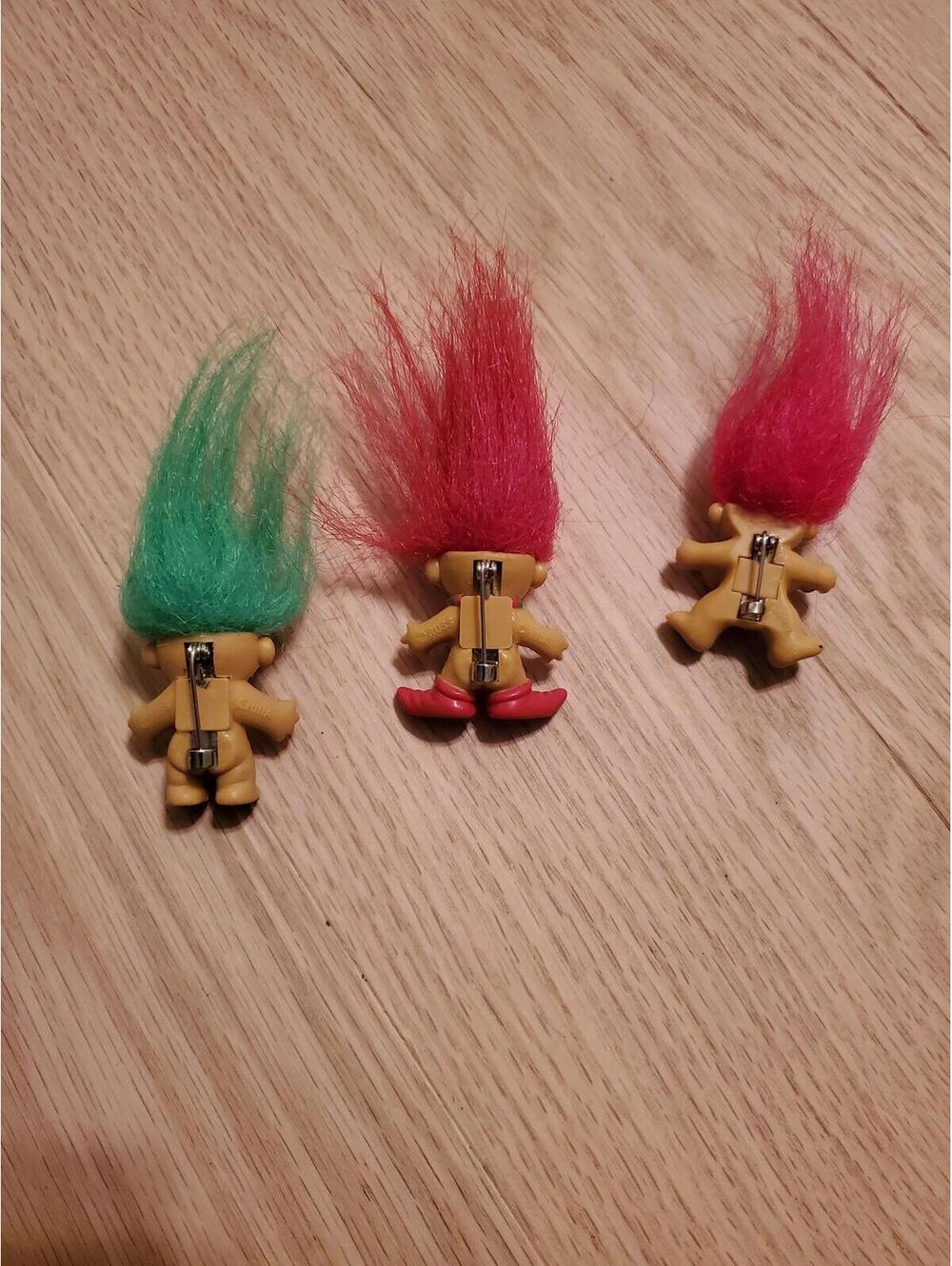 Vintage Russ Berrie Troll Doll Brooch Pin